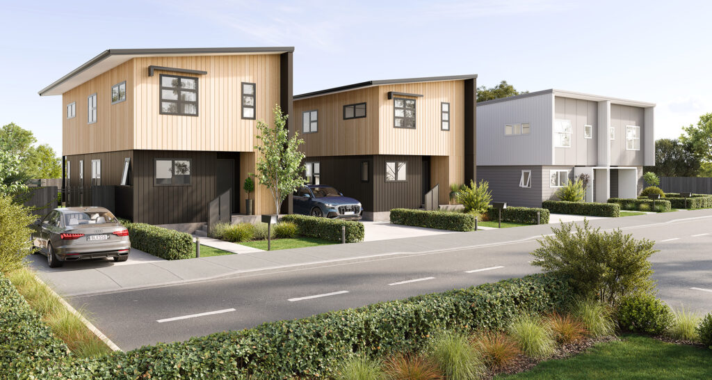 two storey typology duplex stand alone build render home