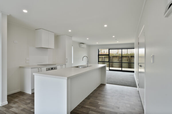 Transbuild 3B_Living_LR01 Kitchen and dining areas in a transportable home