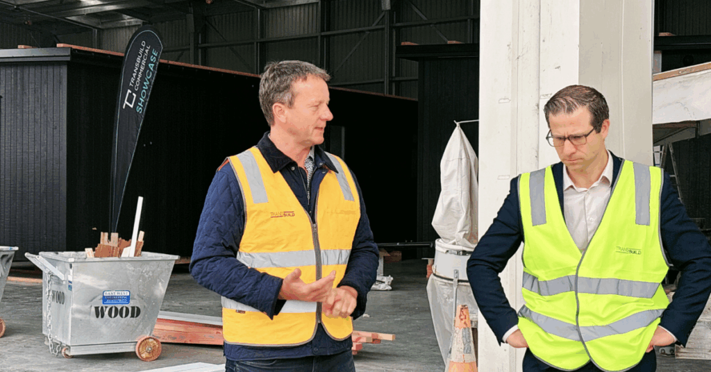 Discussion with Minster Penk Transbuild Visit