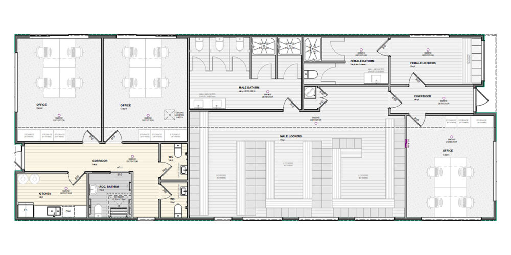 C216 Large Staff Hub with Workspaces - Transbuild Commercial