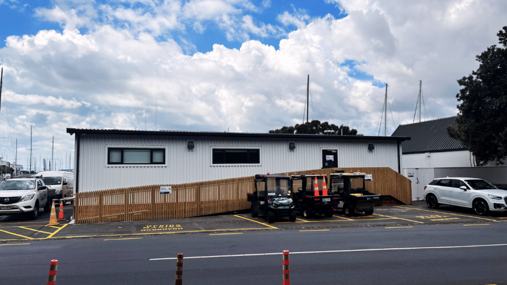 Westhaven Marina Case Study - Modular Office Building (21) Alternative view of exterior of Westhaven Marina case study modular build by Transbuild Commercial