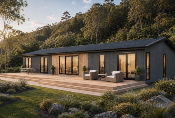Aspiring 144sqm Home with Gable roof profile by Transbuild NZ a transportable home architecural details