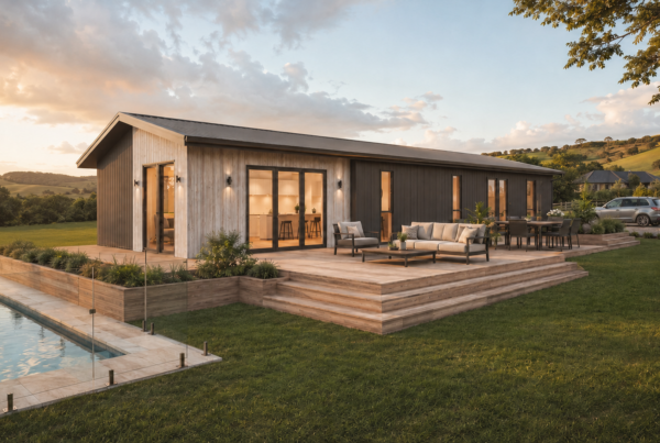 Huxley 120 - 127 Plus Exterior Render 3 bedroom prefab home