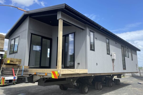 Sefton Transbuild prefab home on a truck for transportable home