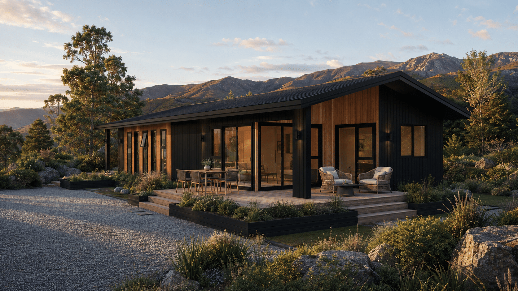 Silberhorn 122 Gable Exterior prefabricated homes nz transbuild