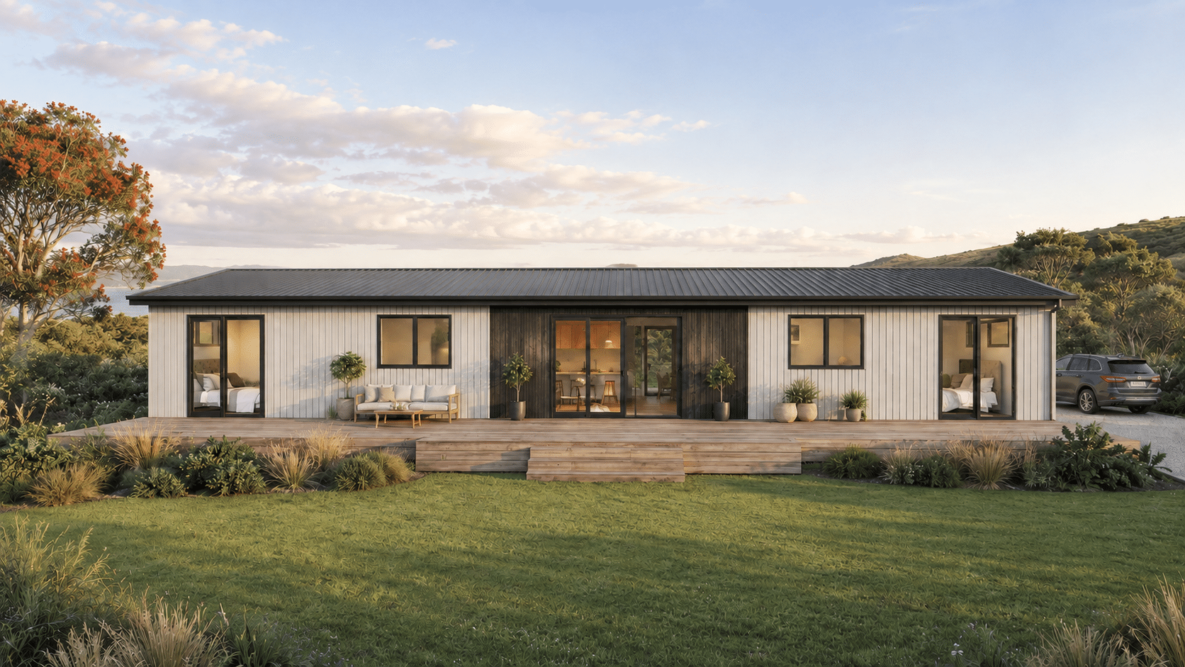 Burns 133 Gable Exterior trnabuild transportable home