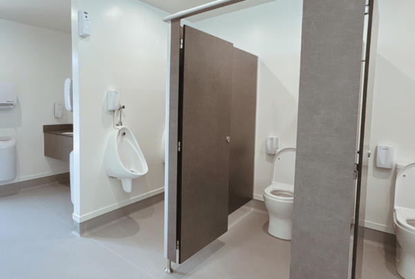 Ablution Toilet and changing room block interior image of transportable building