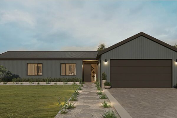 Minaret 190 Gable (2) Minaret 190 Gable street view with garage - render