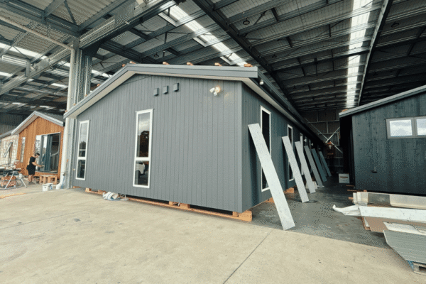 Beaumont 175 - factory view of exterior prior to delivery ready for delivery prefab home by transbuild