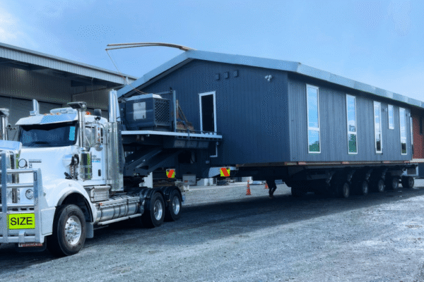 Huge 175sqm prefabricated home on truck moving house nz experts transbuild nz
