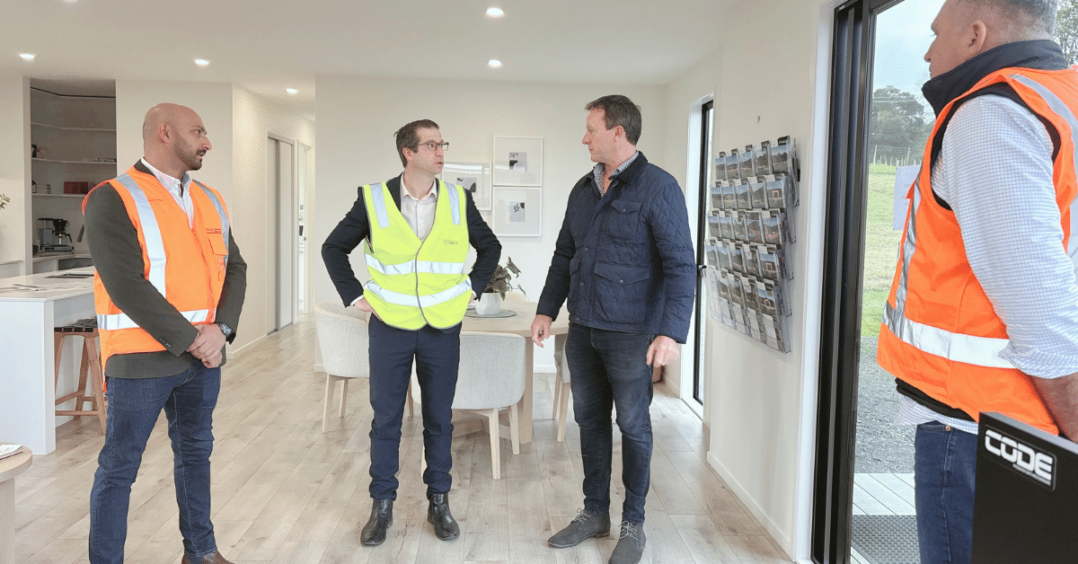9 Chris Penk visits Transbuild Show Home in Drury, Auckland