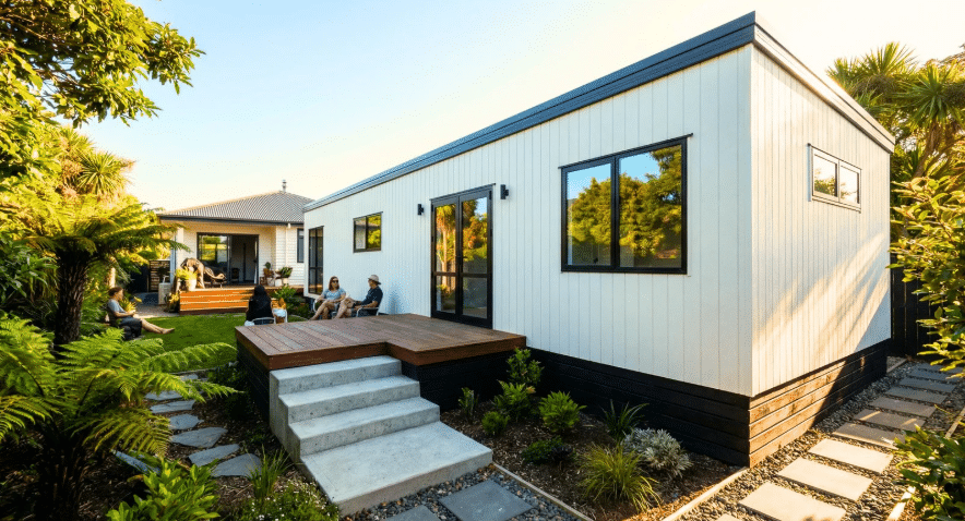 70sqm transportable home granny flat / minor dwelling by Transbuild prefabricated buildings.