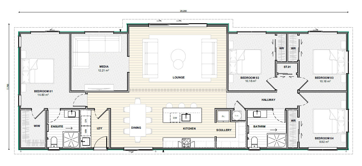 Arrowsmith 148 Dual Gable Floor Plan
