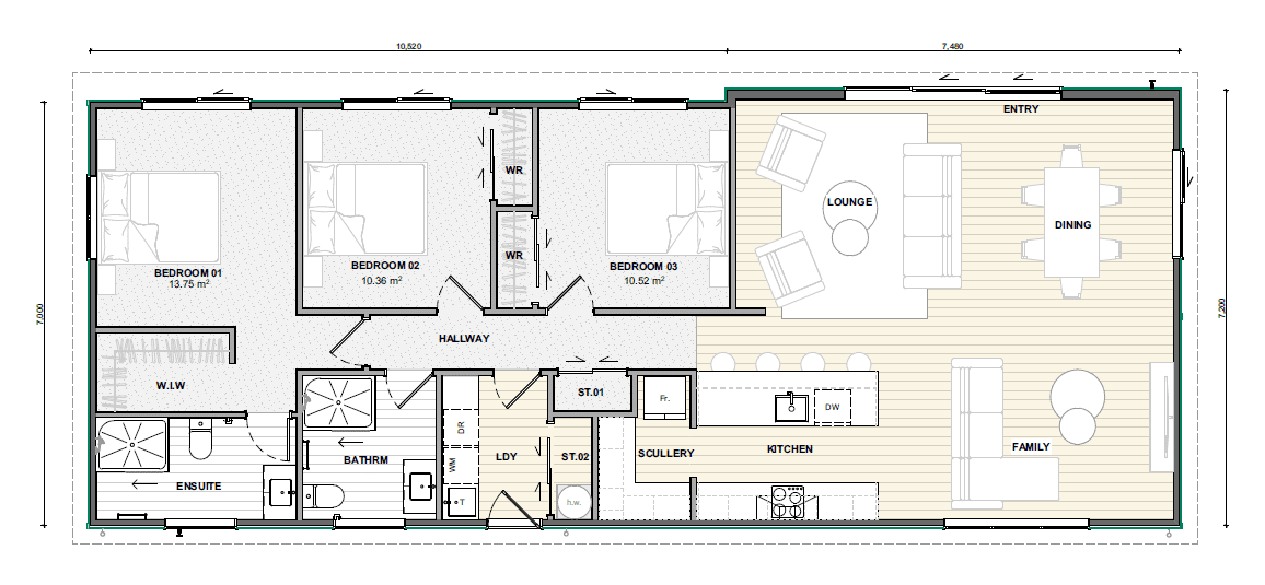 Huxley 127 Plus Transbuild Transportable home nz